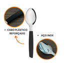 Kit de Talheres 24 Peças com Lâminas em Aço Inox e Cabos de Polipropileno