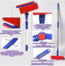 Kit Mop Mágico 2 em 1 com Esponja e Cabo Extensível Multiuso para Limpeza