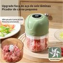Mini Processador Elétrico De Alimentos Portátil Com 3 lâminas De Aço Inox USB 250 Ml Bivolt - Toemcasa Store