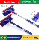 Kit Mop Mágico 2 em 1 com Esponja e Cabo Extensível Multiuso para Limpeza