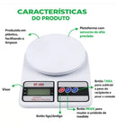 Balança Digital de Precisão para Cozinha 10kg com Alta Precisão
