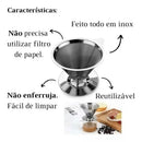 Filtro de Café Reutilizável em Aço Inox 103 sem Papel