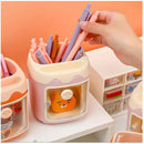 Porta-Lápis de Urso Fofo Multiuso – Organizador de Mesa para Canetas e Acessórios