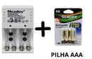 Kit Pilhas Recarregáveis AA e AAA com Carregador