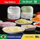 Mini Processador Elétrico De Alimentos Portátil Com 3 lâminas De Aço Inox USB 250 Ml Bivolt - Toemcasa Store