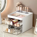 Organizador de Mesa Coelho Multiuso com Gaveta – Porta-Canetas, Maquiagem e Acessórios