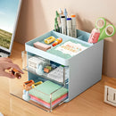 Organizador de Mesa Coelho Multiuso com Gaveta – Porta-Canetas, Maquiagem e Acessórios