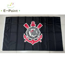 Bandeira do Sport Club Corinthians Paulista tamanho 90x150cm para decoração de quartos, salas, eventos esportivos e ambientes de torcedores