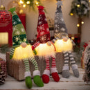 Boneco duende natalino sem rosto com iluminação LED para decoração de Natal