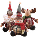 Boneco decorativo de Natal com Papai Noel, rena ou boneco de neve para decoração de mesa e ambientes da casa.