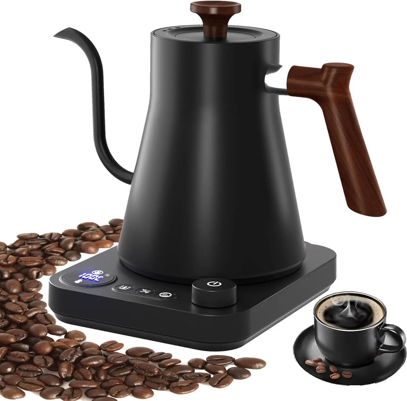 Chaleira elétrica gooseneck 900ml controle de temperatura para pour over 110V 220V