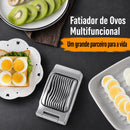 Cortador de Ovos em Alumínio Reforçado com Fios de Aço Inoxidável – Fatiador para Ovos Cozidos e Morangos