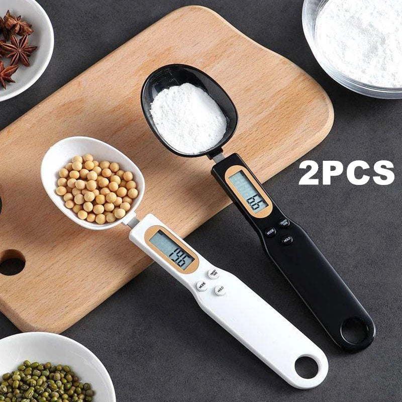 Balança de cozinha portátil em formato de colher para medir ingredientes 0.1-500g