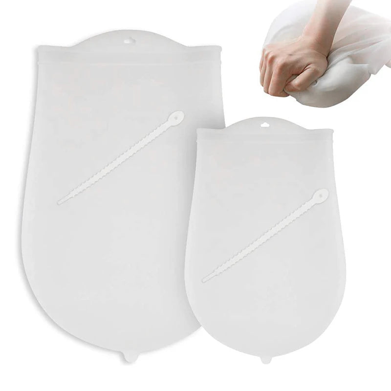 Saco de Silicone para Misturar e Sovar Massa – Misturador Mágico para Pães, Pizzas e Confeitaria
