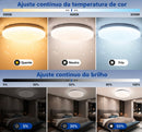 Luz de Teto LED com “Céu Estrelado” Dimmable 24W + Controle Remoto — Ideal para Quarto e Sala | TAVARES HOME