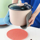 Kit com 4 protetores de silicone antiderrapantes de 17 cm para panelas e utensílios de cozinha