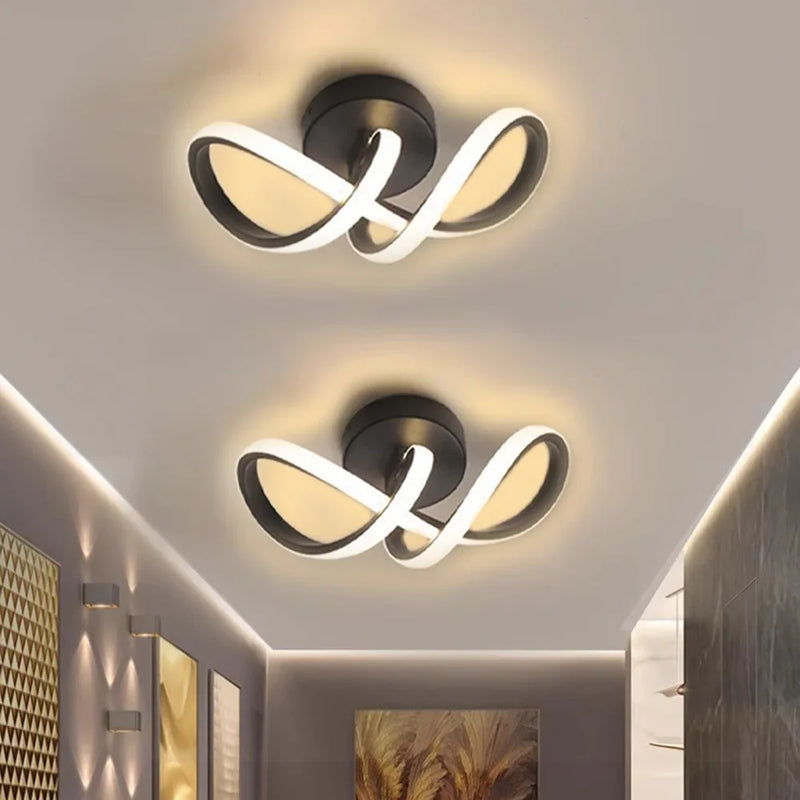 Luminária LED moderna de teto com três opções de cor de luz e design minimalista para quarto, sala de jantar e corredor