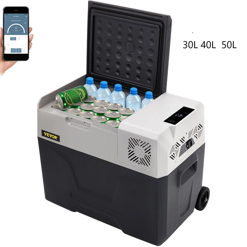Mini refrigerador para veículo e viagens mantendo alimentos e bebidas frios 30/40/50L