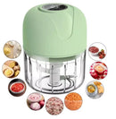 Mini processador elétrico de alimentos 250ml com 3 lâminas de aço inox e alimentação USB para uso na cozinha