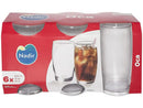 Jogo com 6 Copos de Vidro 300ml para Água, Sucos e Bebidas