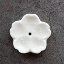 Incensário Flor de Cerejeira em Cerâmica – Porta Incenso Decorativo para Aromaterapia e Meditação