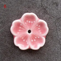 Incensário Flor de Cerejeira em Cerâmica – Porta Incenso Decorativo para Aromaterapia e Meditação