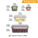 Kit 8 Potes Herméticos BPA Free com Tampa de Trava para Cozinha