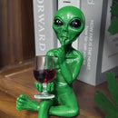 Estátua Decorativa Alien — Tema Ficção Científica para Mesinha, Estante e Adega | Presente Criativo | TAVARES HOME