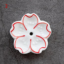 Incensário Flor de Cerejeira em Cerâmica – Porta Incenso Decorativo para Aromaterapia e Meditação