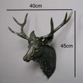 Cabeça de Veado Decorativa Falsa 17” — Estilo Fazenda, Antlers em Resina | Rustic Wall Decor | TAVARES HOME