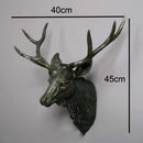 Cabeça de Veado Decorativa Falsa 17” — Estilo Fazenda, Antlers em Resina | Rustic Wall Decor | TAVARES HOME