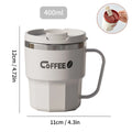 Caneca Térmica Inox 304 Parede Dupla com Alça – Copo Isolado para Café, Leite e Bebidas Quentes ou Frias