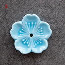 Incensário Flor de Cerejeira em Cerâmica – Porta Incenso Decorativo para Aromaterapia e Meditação