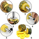 Fatiador/Descascador de Abacaxi 1 Peça em Aço Inox — Ferramenta Prática para Cozinha | Kitchen Gadgets | TAVARES HOME