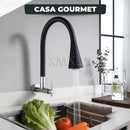Torneira Gourmet de Parede com Mangueira Flexível Cromada