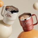 Caneca Térmica Inox 304 Parede Dupla com Alça – Copo Isolado para Café, Leite e Bebidas Quentes ou Frias