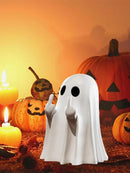Estátua Fantasma Dedo do Meio Decorativa 7,5cm – Enfeite Divertido e Assustador para Halloween