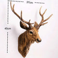 Cabeça de Veado Decorativa Falsa 17” — Estilo Fazenda, Antlers em Resina | Rustic Wall Decor | TAVARES HOME