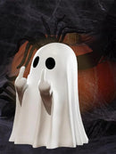 Estátua Fantasma Dedo do Meio Decorativa 7,5cm – Enfeite Divertido e Assustador para Halloween