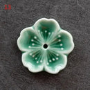 Incensário Flor de Cerejeira em Cerâmica – Porta Incenso Decorativo para Aromaterapia e Meditação