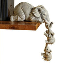 Kit 3 Peças Elefantes Decorativos com Bebê – Estatuetas em Resina para Decoração e Presentes Especiais