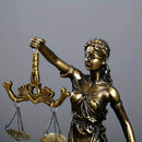 Estátua Deusa da Justiça Estilo Europeu Retrô – Escultura Decorativa em Acabamento Bronze para Casa e Escritório