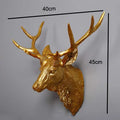 Cabeça de Veado Decorativa Falsa 17” — Estilo Fazenda, Antlers em Resina | Rustic Wall Decor | TAVARES HOME
