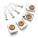Kit com 4 Suportes Cromados para Espelho Sem Moldura – Fixação Segura para Banheiro, Sala e Cozinha