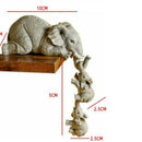 Kit 3 Peças Elefantes Decorativos com Bebê – Estatuetas em Resina para Decoração e Presentes Especiais