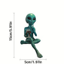 Estátua Decorativa Alien — Tema Ficção Científica para Mesinha, Estante e Adega | Presente Criativo | TAVARES HOME
