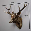 Cabeça de Veado Decorativa Falsa 17” — Estilo Fazenda, Antlers em Resina | Rustic Wall Decor | TAVARES HOME