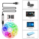 Fita LED RGB USB com Controle Remoto – Iluminação Decorativa Flexível para Quarto, TV e Ambientes