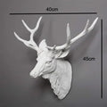 Cabeça de Veado Decorativa Falsa 17” — Estilo Fazenda, Antlers em Resina | Rustic Wall Decor | TAVARES HOME