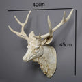 Cabeça de Veado Decorativa Falsa 17” — Estilo Fazenda, Antlers em Resina | Rustic Wall Decor | TAVARES HOME